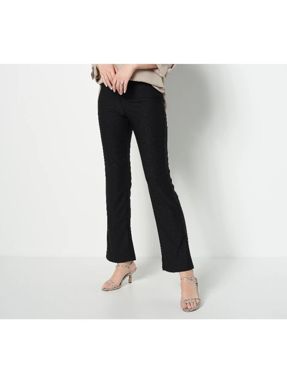 Legacy Flare Pants XS Textured Knit Pull On Black Professional Business Casual